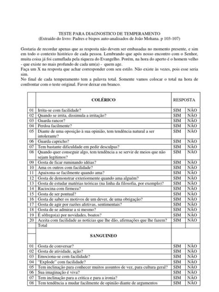 Teste de Temperamento PDF: Avalie Seu Caráter com Confiança
