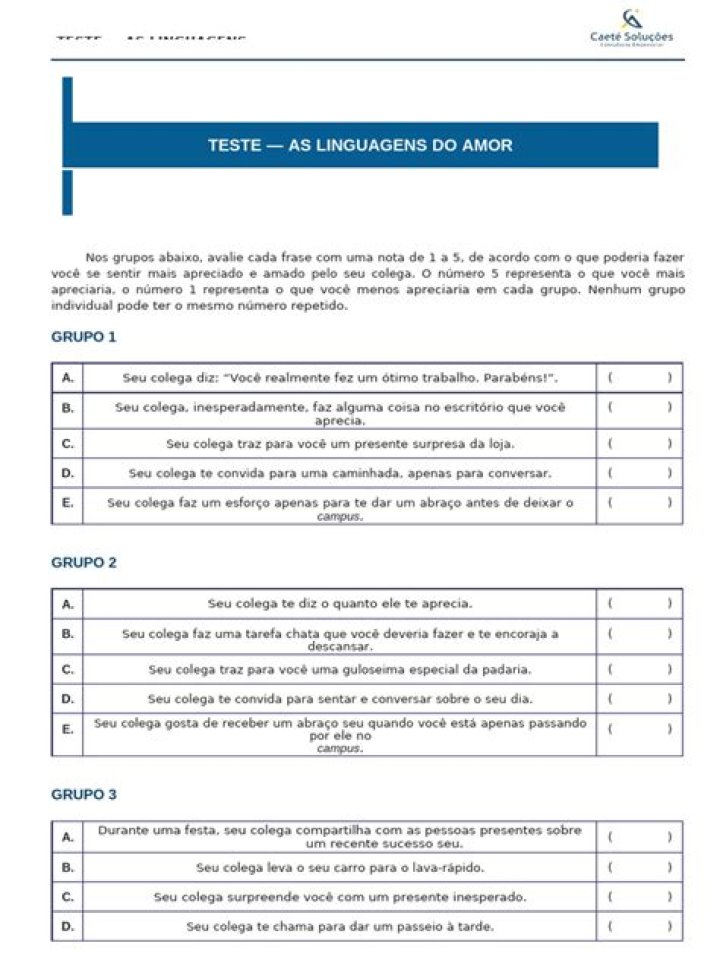 Teste Linguagem do Amor PDF: Descubra Seu Idioma Afetivo