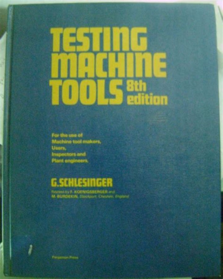 Testing Machine Tools Schlesinger PDF: Essential Guide & Technical Specs