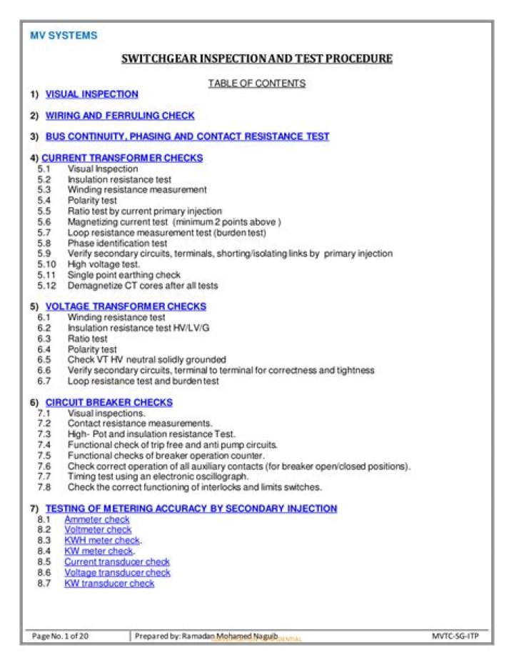 Testing of Switchgear PDF: Essential Guide for Electricians