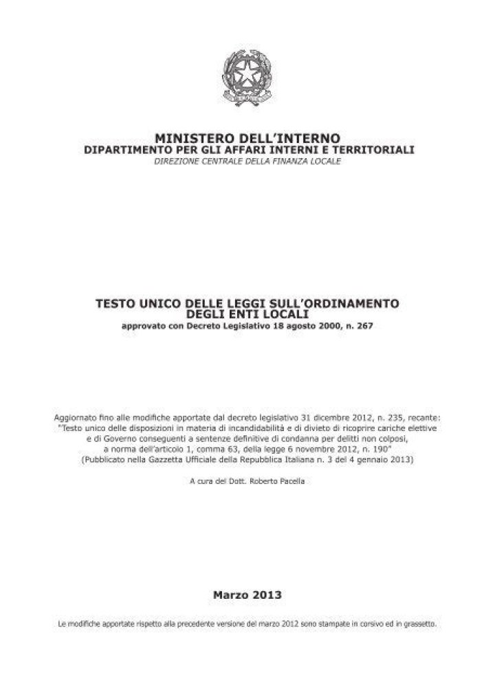 Testo Unico Enti Locali PDF: Scarica il Documento Ufficiale Gratuitamente