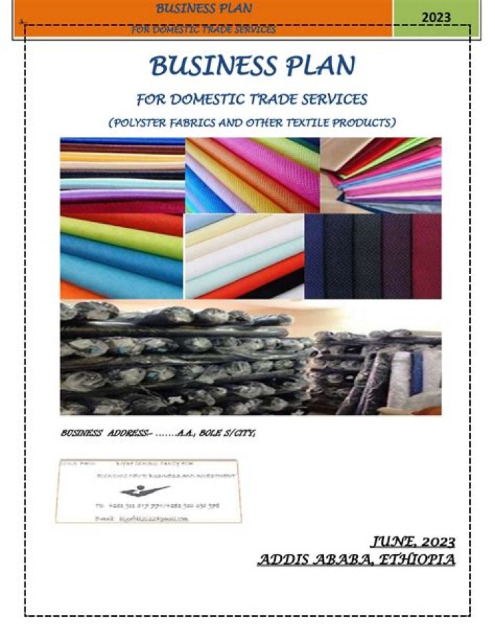 Complete Textile Business Plan PDF for Startup Success