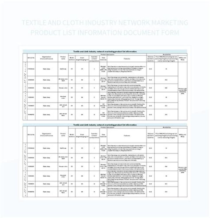 Textile Products List PDF: Complete Guide to Quality Fabrics & Goods