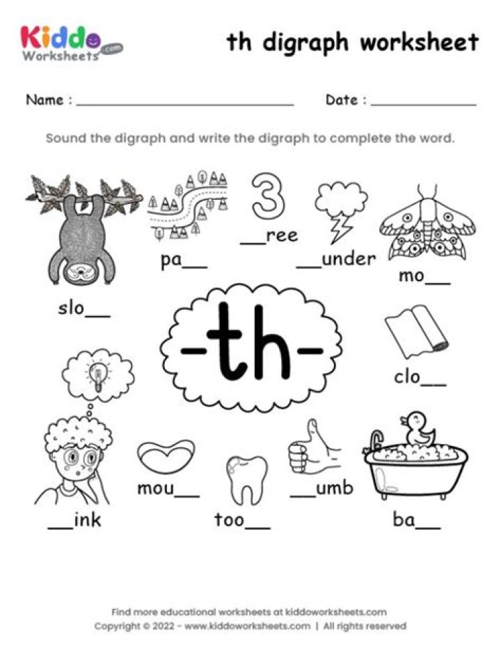 Free Th Digraph Worksheets PDF – Download High-Quality Phonics Activities