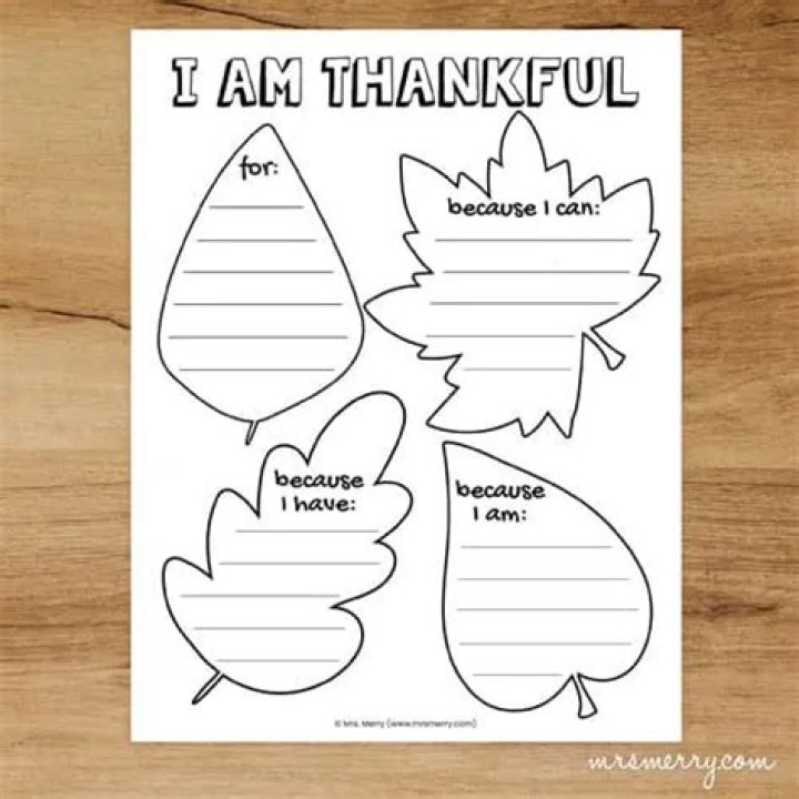 Download Free Thankful Worksheet PDF – Express Gratitude Easily