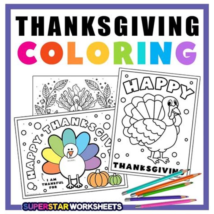 Free Thanksgiving Coloring Worksheets PDF for Kids & Families