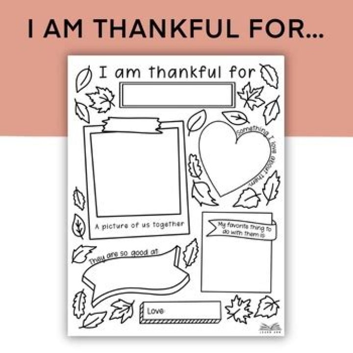 Thanksgiving Gratitude Worksheet PDF – Free Printable Thankfulness Activity