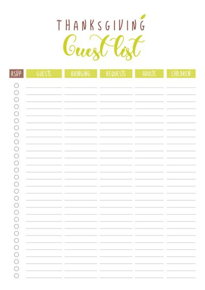 Free Thanksgiving List PDF: Easy Holiday Meal & Gift Ideas