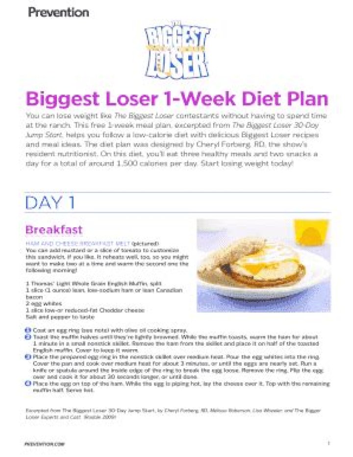The Biggest Loser Diet & Exercise Plan PDF: Complete Workbook