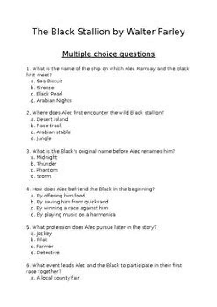 The Black Stallion: Common Questions and Answers PDF