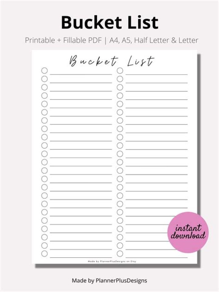 The Bucket List PDF: Ultimate Checklist to Explore Your Dreams