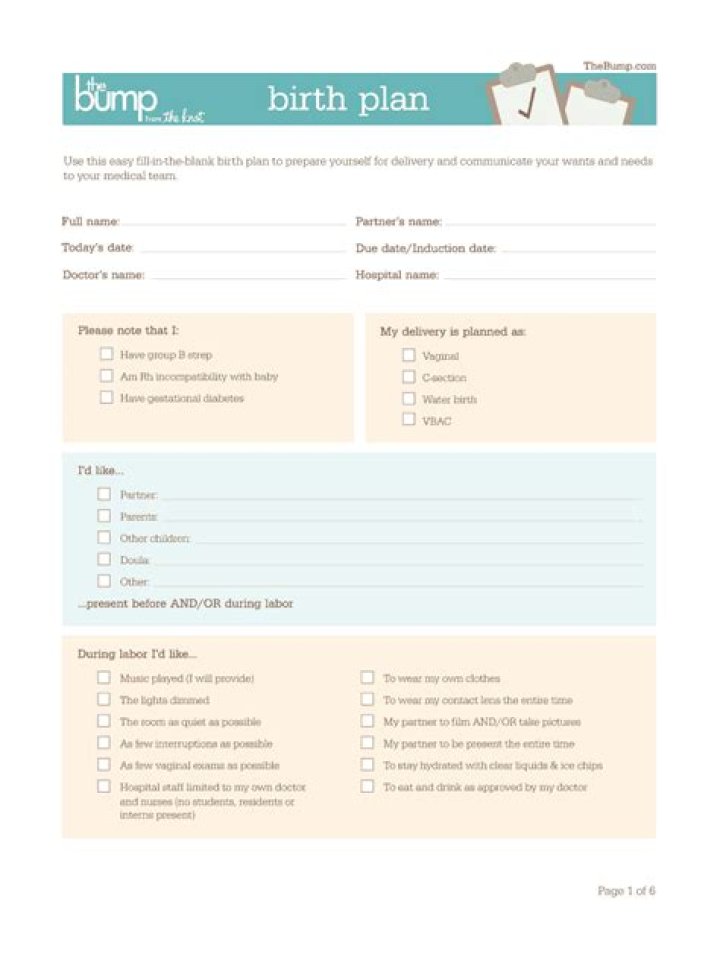 The Bump Birth Plan PDF: Your Essential Guide to a Smooth Labor and Delivery