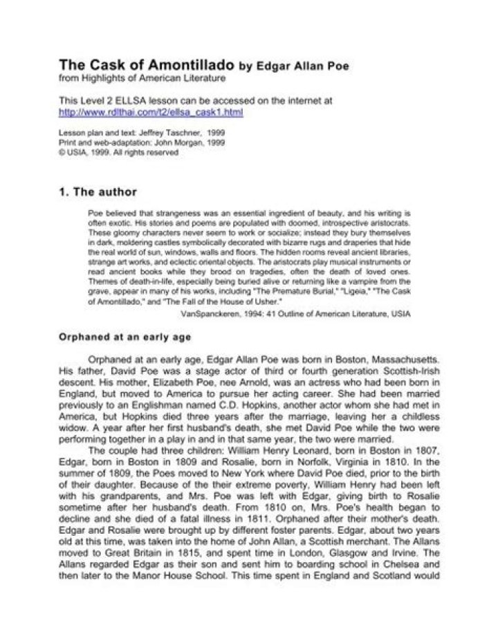 The Cask of Amontillado PDF Answers: Full Analysis & Solutions