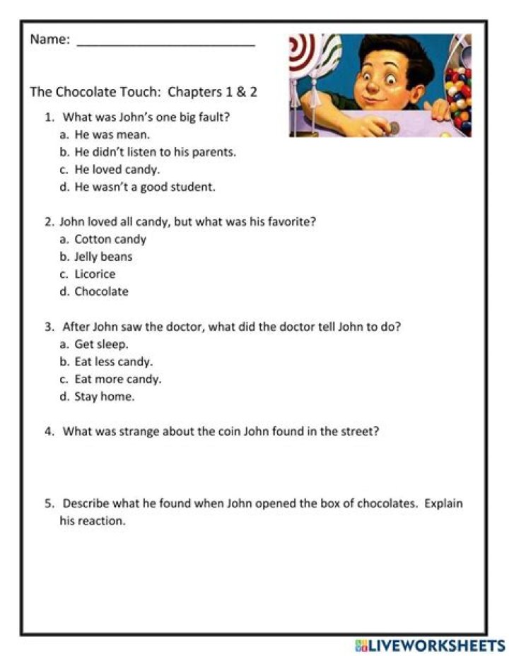 The Chocolate Touch: Essential Questions & Answers PDF