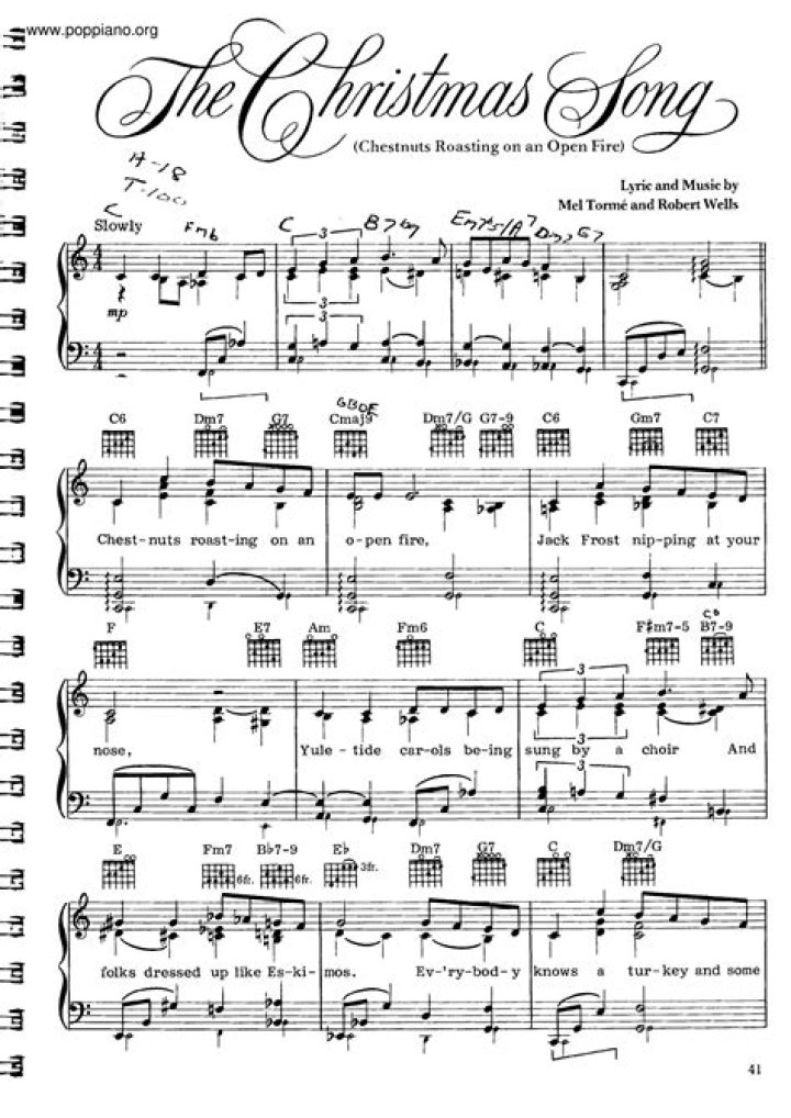 The Christmas Song Sheet Music Free PDF – Download Instantly