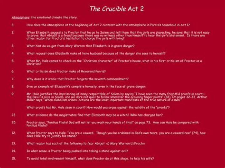The Crucible Act 3 Questions PDF: Study Guide & Analysis