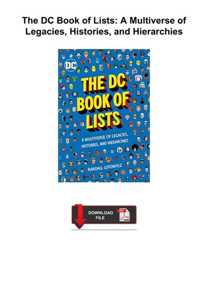 The DC Book of Lists PDF – Ultimate Compilation Guide
