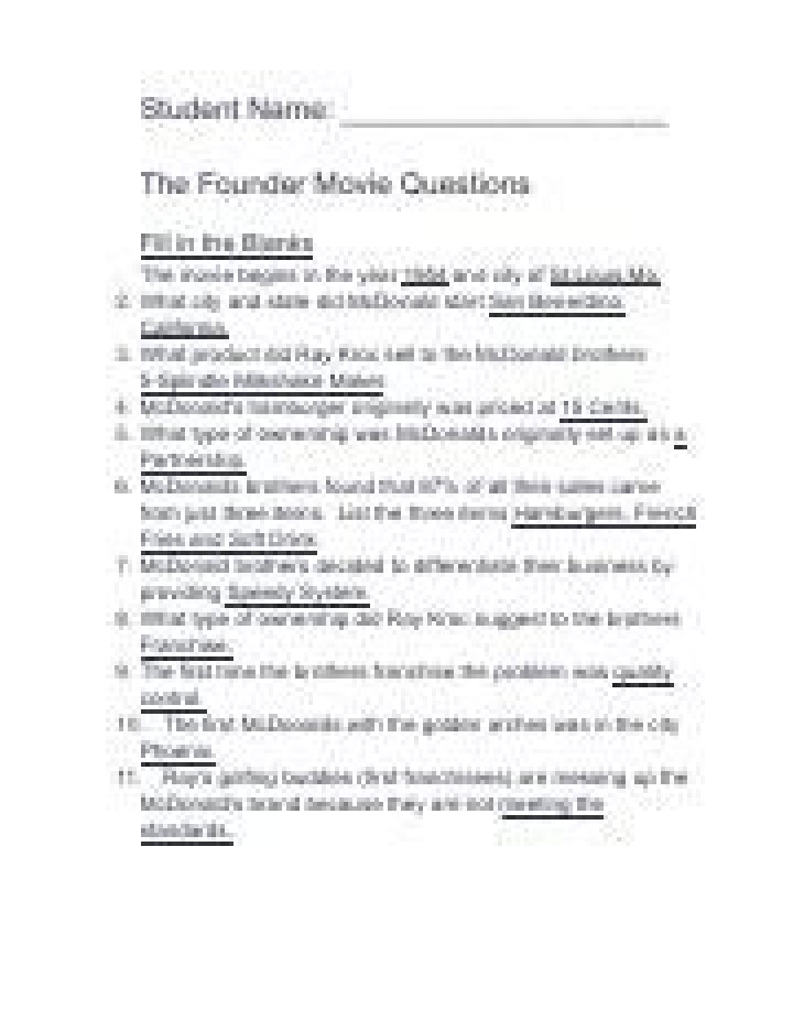 Founder Movie Questions PDF: Expert Analysis & Top 10 Insights