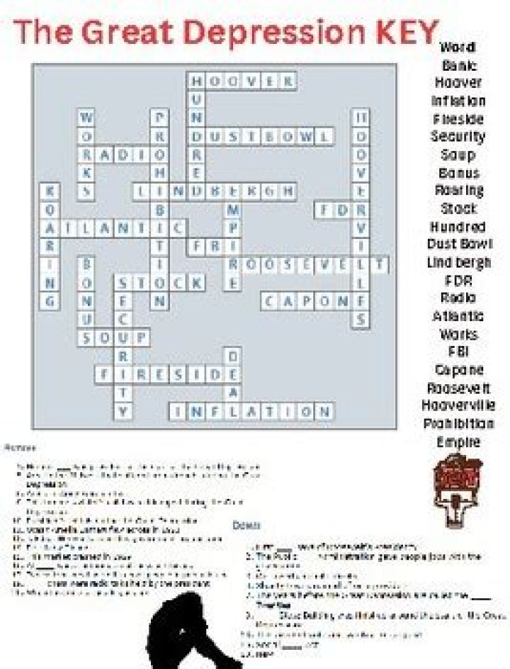 The Great Depression Crossword Puzzle Answer Key PDF