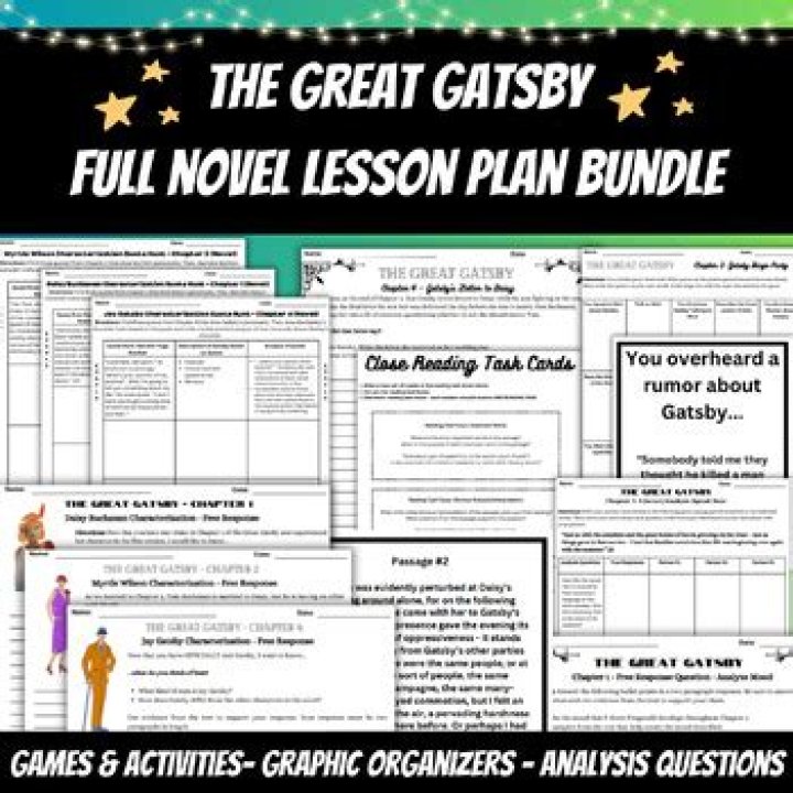 The Great Gatsby Lesson Plans PDF: Teacher Resources & Classroom Activities