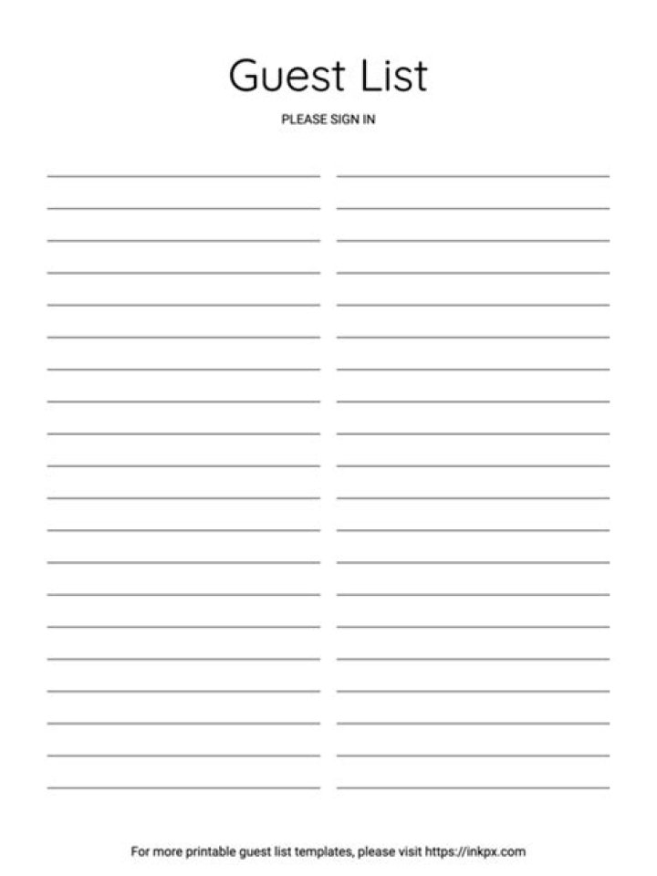 The Guest List PDF Download – Finalized Invitations & Attendee List