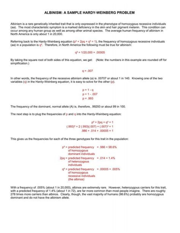 Hardy-Weinberg Equation Pogil Answer Key PDF – Free Study Resource