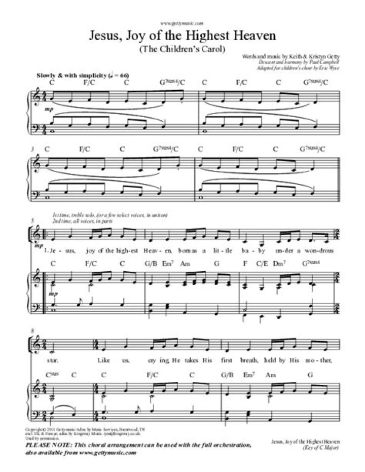 Download The Joy of Heaven Sheet Music PDF – Free Instant Access