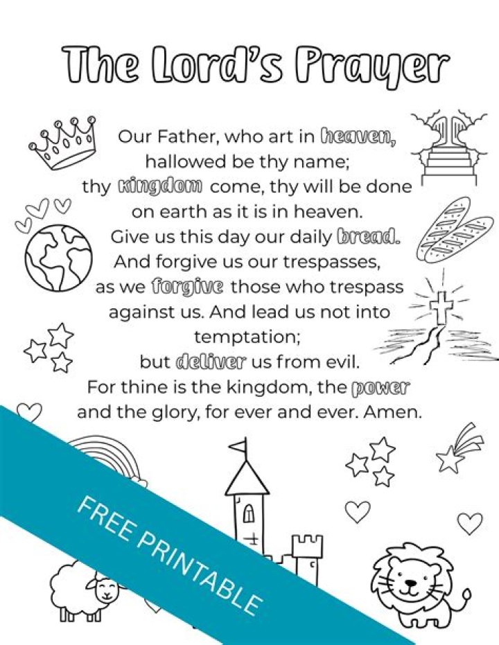 The Lord's Prayer Activity Sheets PDF – Printable Family Devotion Resources