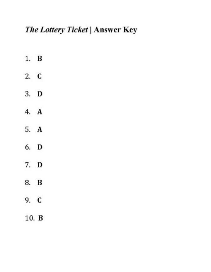 The Lottery Answer Key PDF: Get Your Winning Numbers Instantly