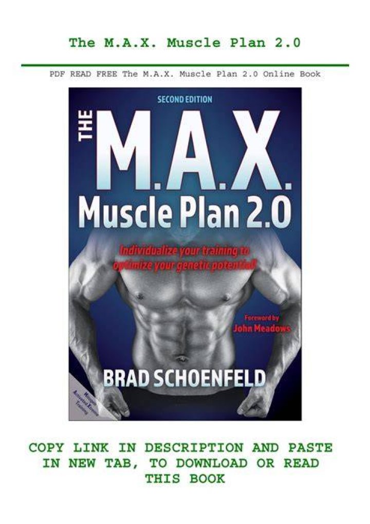 The M.A.X. Muscle Plan 2.0: Expert PDF Guide for Maximum Gains