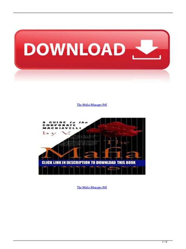 The Mafia Manager’s Ultimate PDF Guide: Control, Power & Tactics