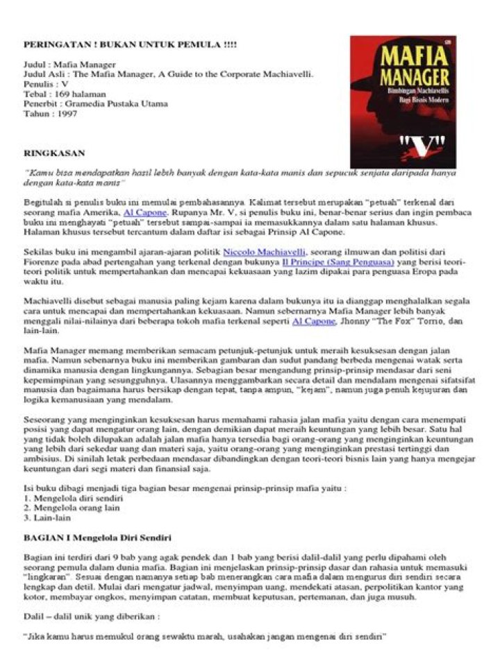 The Mafia Manager PDF: Master Control & Operations Guide