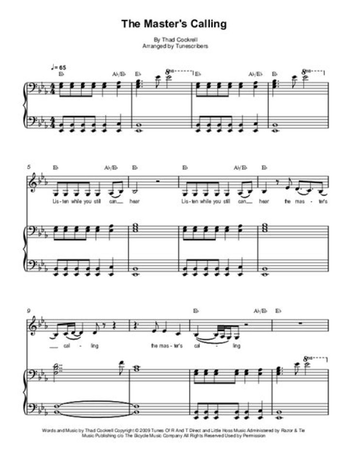 The Master's Calling Sheet Music PDF – Download Now