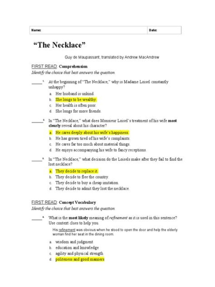 Free Necklace Worksheets PDF – Printable Craft Activities for Kids and Teachers