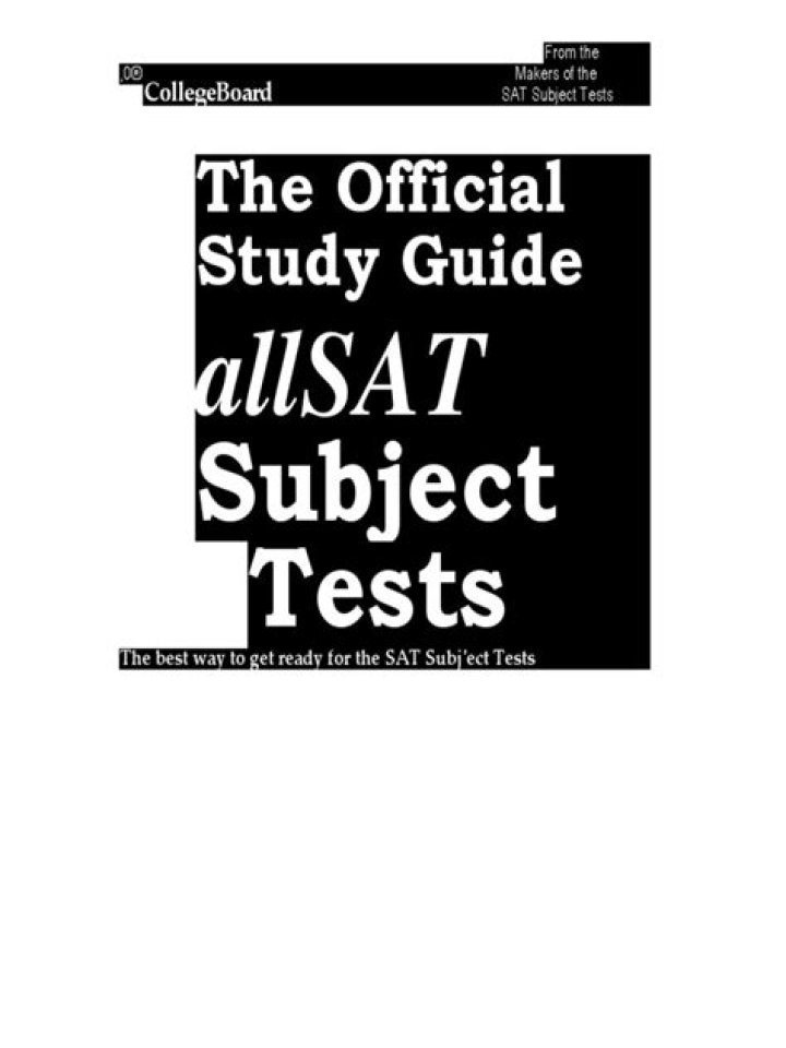 Official SAT Subject Tests Study Guide PDF – Complete Exam Prep
