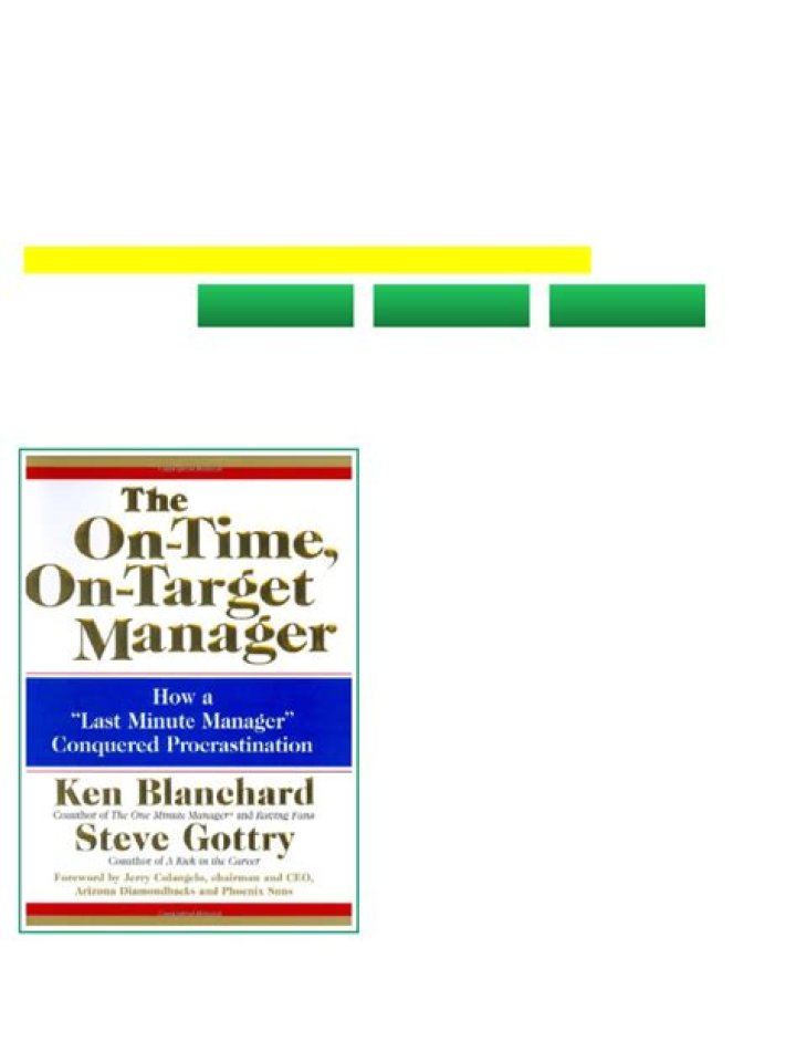 Get The On Time On Target Manager PDF Free Download Instantly