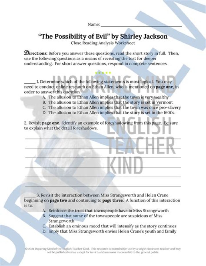 The Possibility of Evil: Answers Explored in PDF
