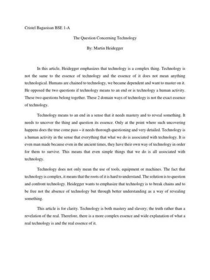 The Question Concerning Technology: Key Insights in Summary PDF