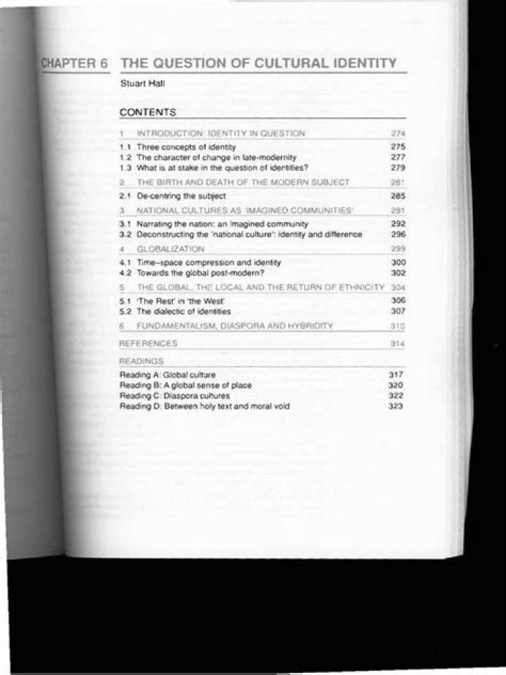 The Question of Cultural Identity: Exploring Heritage and Belonging PDF