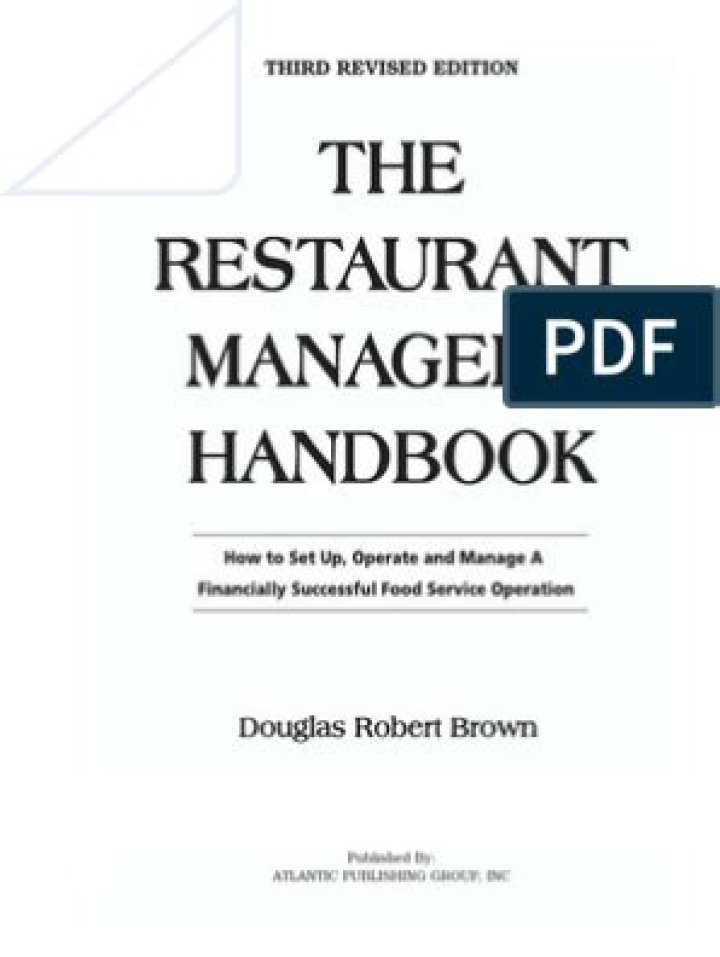 The Restaurant Manager's Handbook: Essential PDF Guide