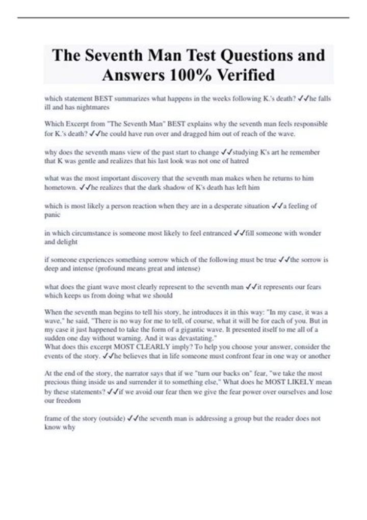 The Seventh Man: Questions & Answers PDF – Expert Insights