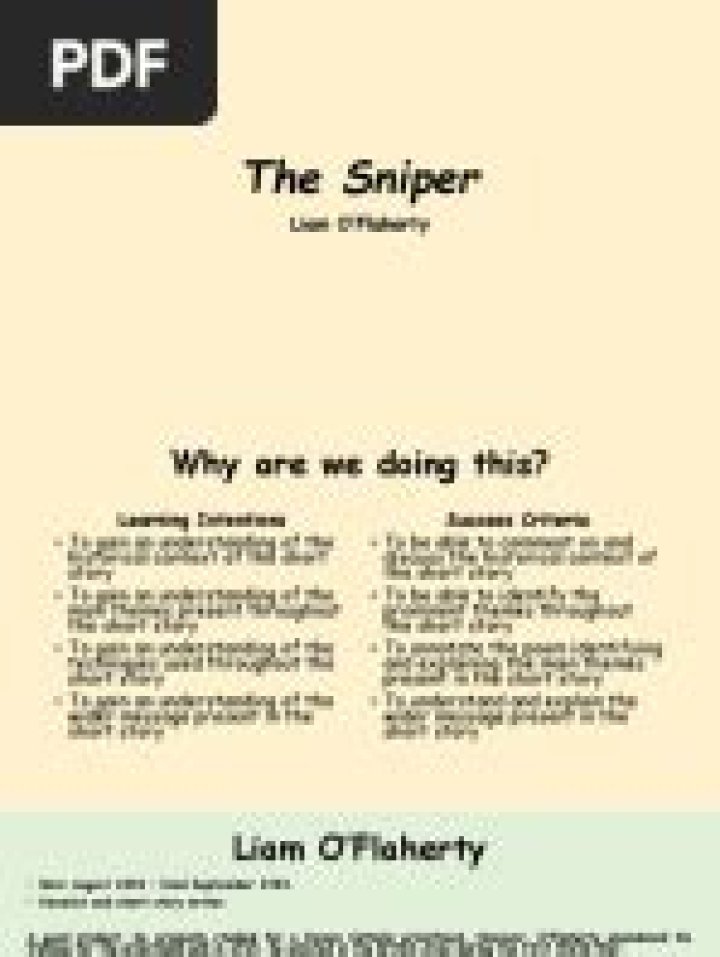 The Sniper PDF with Practice Questions and Analysis