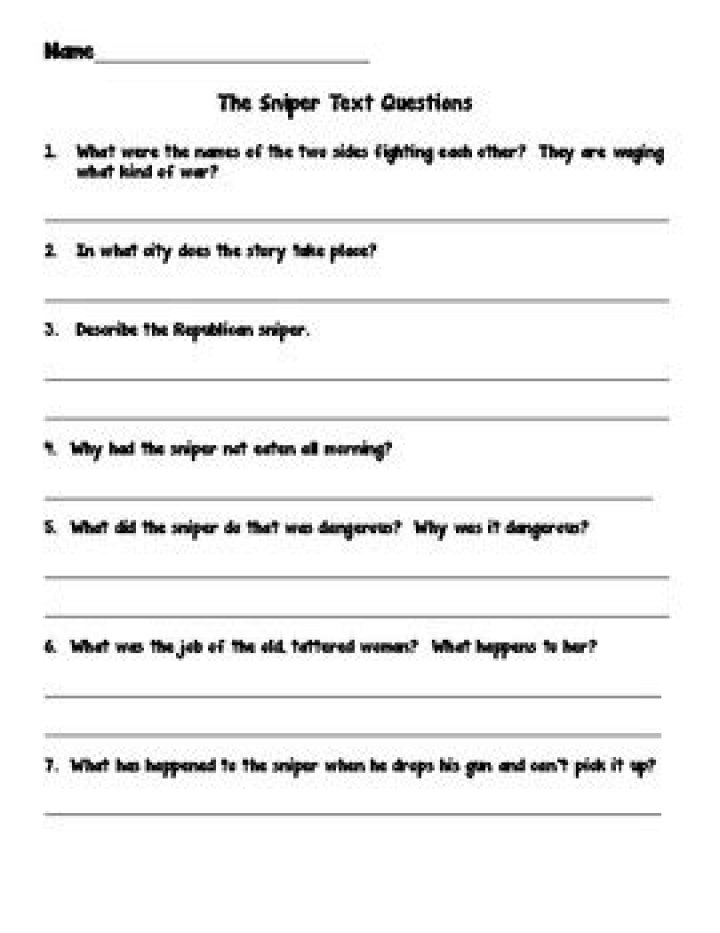 The Sniper Worksheet PDF: Free Training & Practice Materials