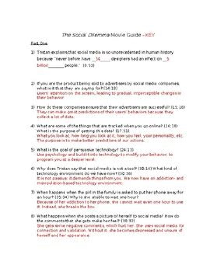 The Social Dilemma Questions and Answers PDF – Expert Insights