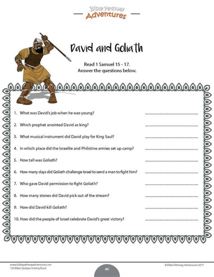 The Story of David: Comprehensive Q&A PDF for Kids and Students