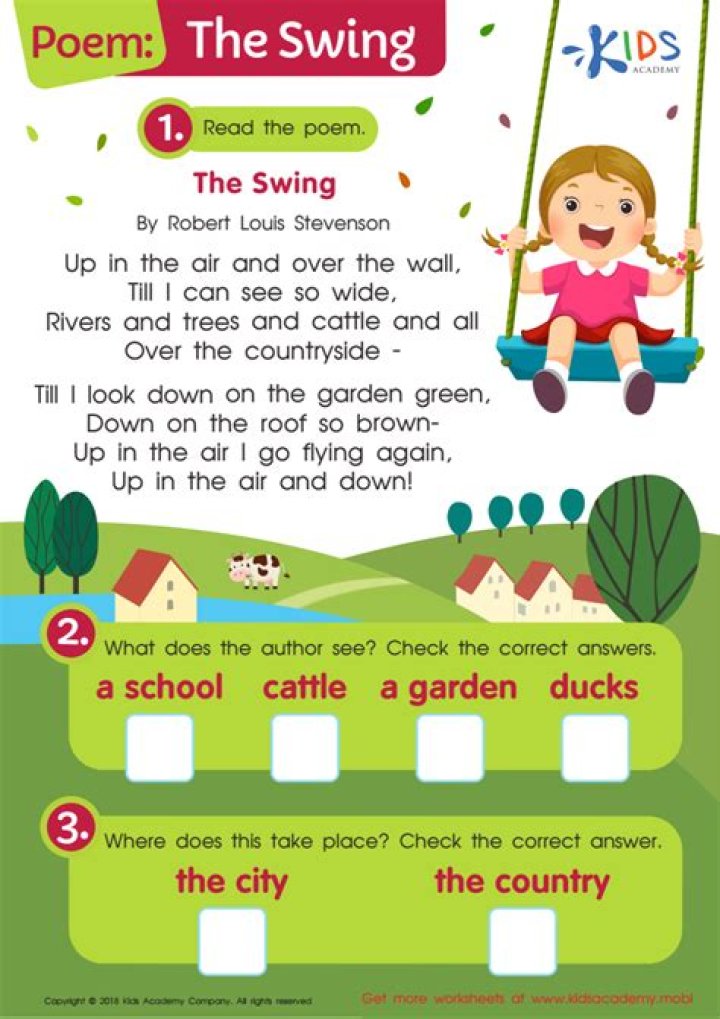 The Swing Poem: Questions & Answers PDF Guide