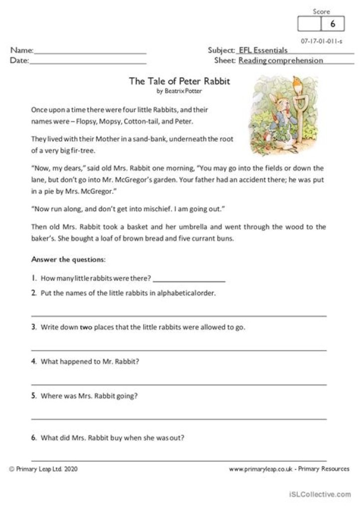 The Tale of Peter Rabbit: Questions & Answers PDF – Perfect Study Guide