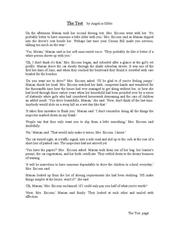 The Test by Angelica Gibbs: Full PDF Download & Analysis