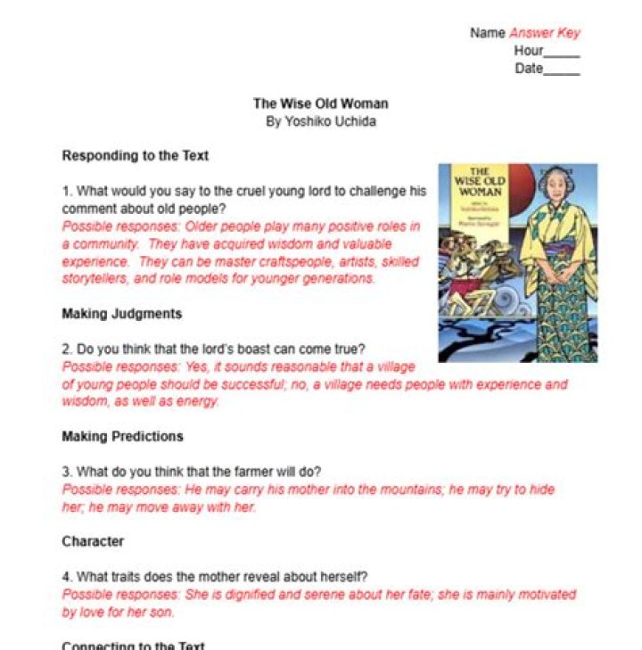 The Wise Old Woman: Essential Questions & Answers PDF