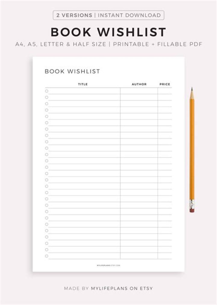 The Ultimate Wish List Book PDF: Print & Save Your Must-Have Ideas
